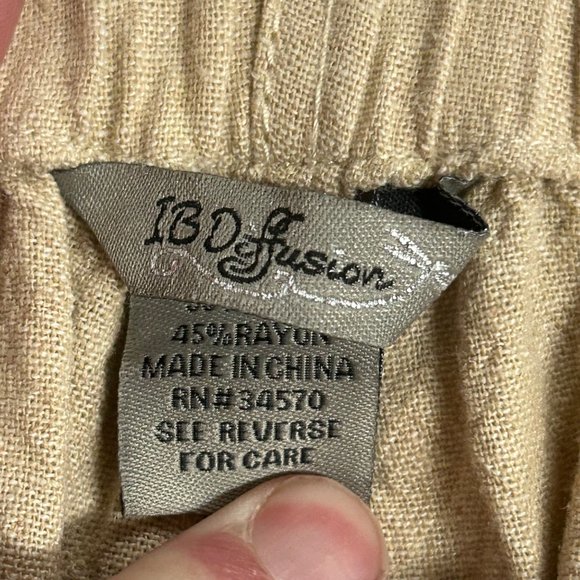 IB Diffusion Linen Blend Tan Casual Shorts Women's Size S GUC - Picture 7 of 12